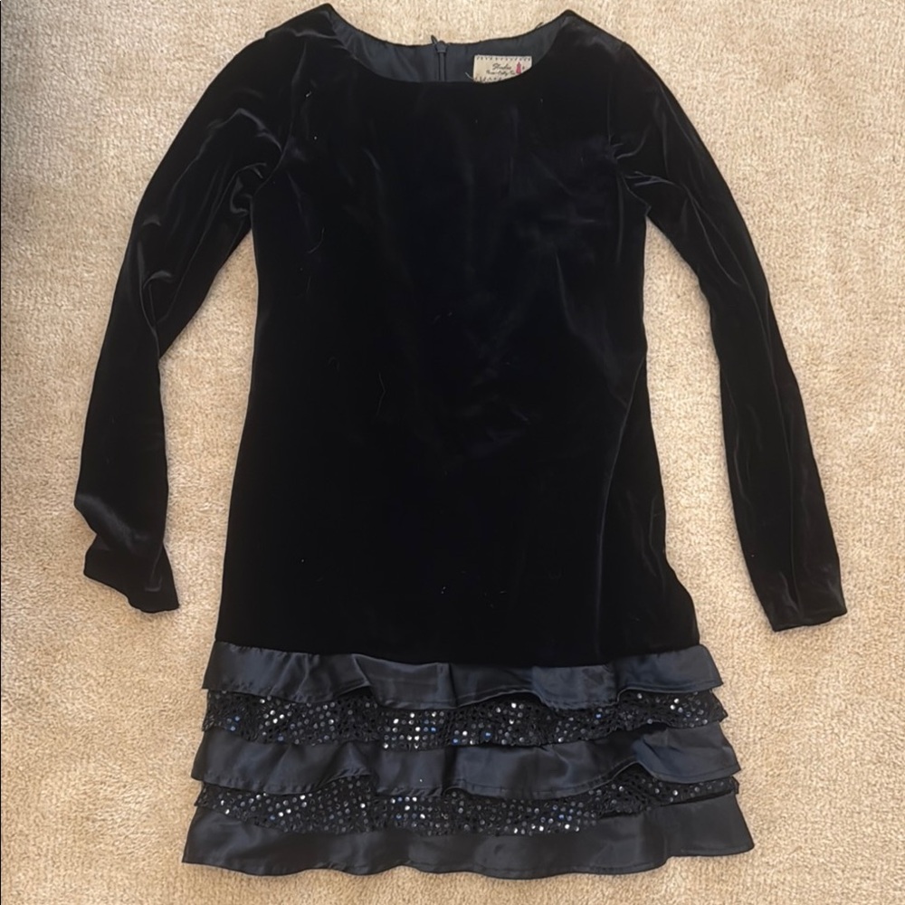 Florence Eiseman Black Velvet Formal Dress